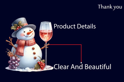16 Watercolor Snowman Christmas Wine PNG Holiday Winter Clipart