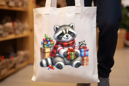 33 Christmas Raccoon PNG Bundle Cute Santa Raccoon Winter Clipart