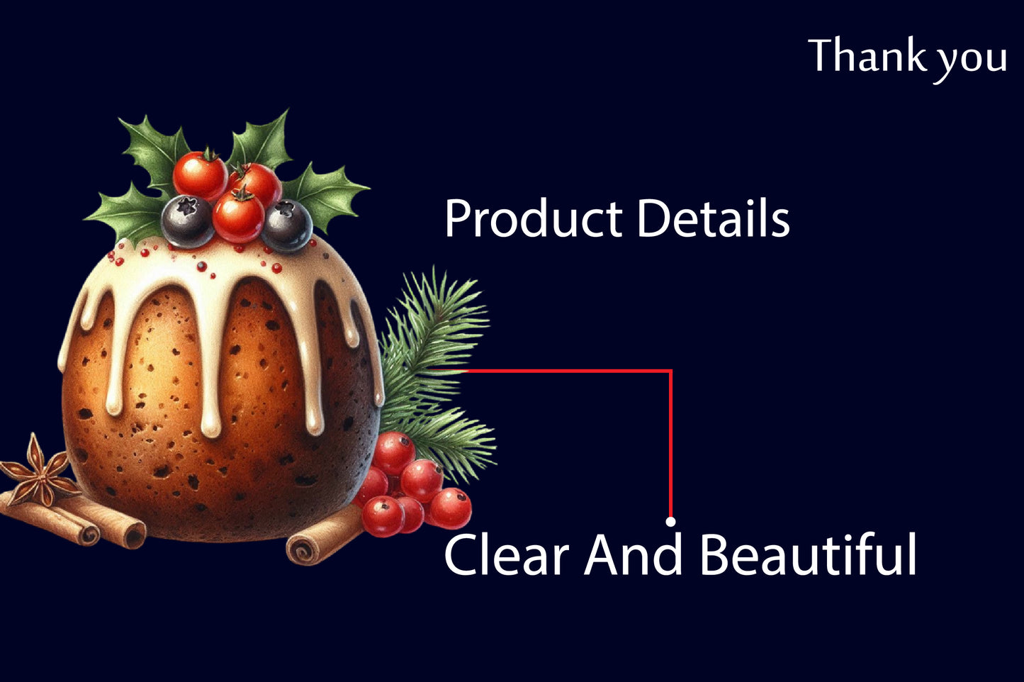 Christmas Pudding PNG Bundle | Watercolor Christmas Pudding, Cute Holiday Plum Pudding & Festive Dessert Clipart