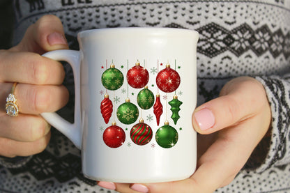 Christmas Ornaments PNG Red Green Holiday Sublimation