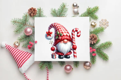 35 Cold Christmas Gnome PNG Winter Gnome Clipart Candy Cane Santa