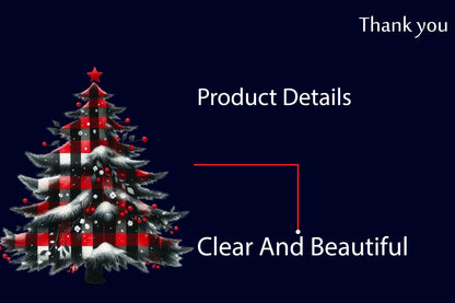 24 Watercolor Christmas Gingham Tree PNG Bundle Buffalo Plaid Holiday