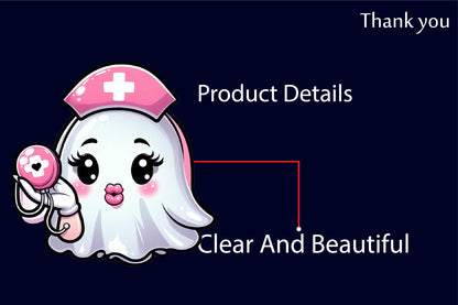 17 Watercolor Halloween Ghost Nurse PNG Bundle Cute Spooky Medical Clipart