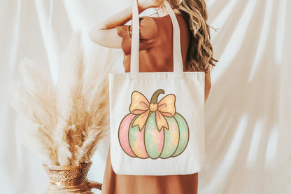 Pastel Halloween Pumpkin Bow PNG Sublimation Design