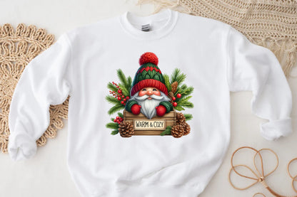 Watercolor Christmas Gnomes Clipart PNG Bundle | Cute Santa Gnome Holiday Designs