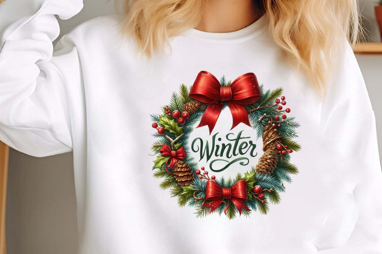 Vintage Christmas Sublimation PNG Bundle Winter Holiday Clipart
