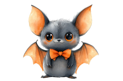 Halloween Animals Clipart PNG Bundle | Cute Spooky Animal PNG, Halloween Watercolor Clipart