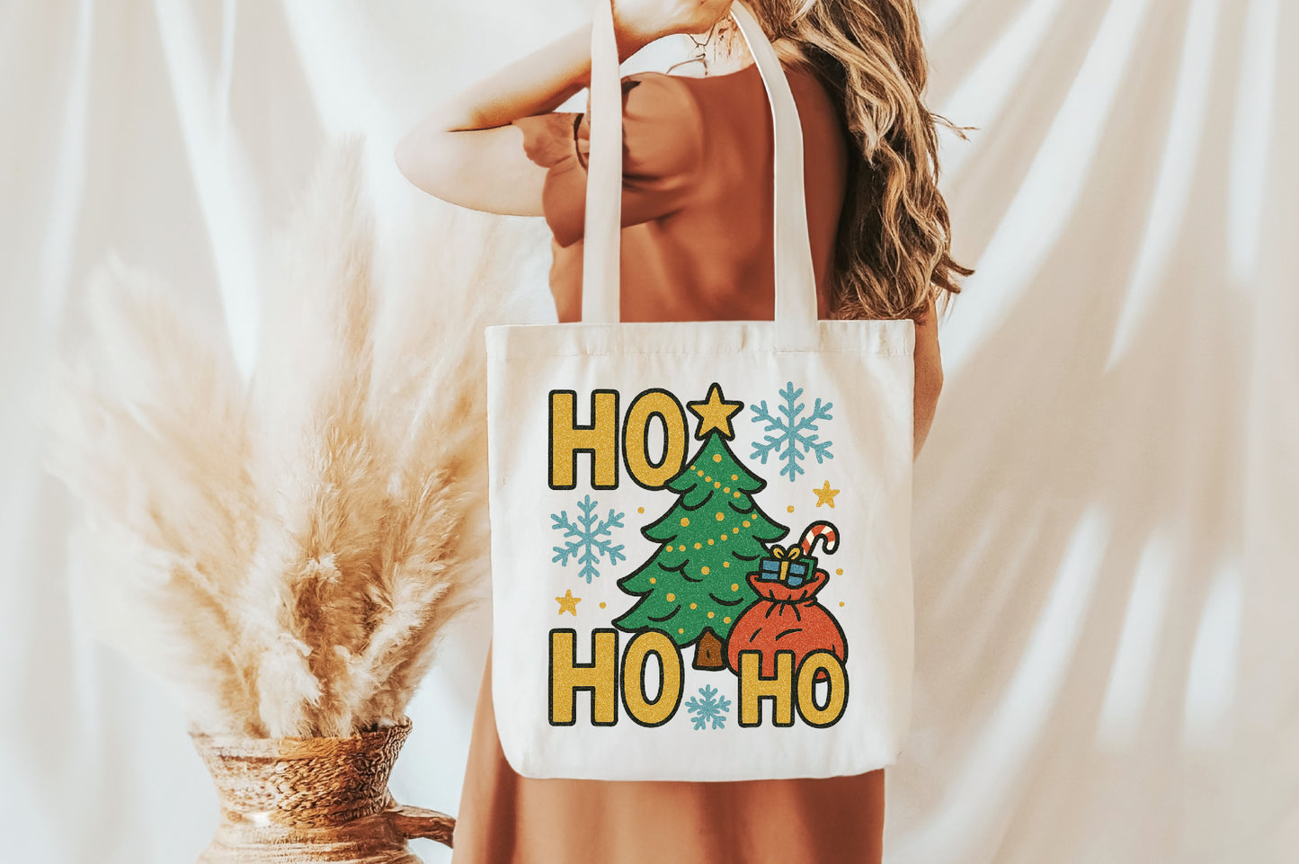 Christmas Ho Ho Ho Tree PNG Holiday Santa Gift Sublimation