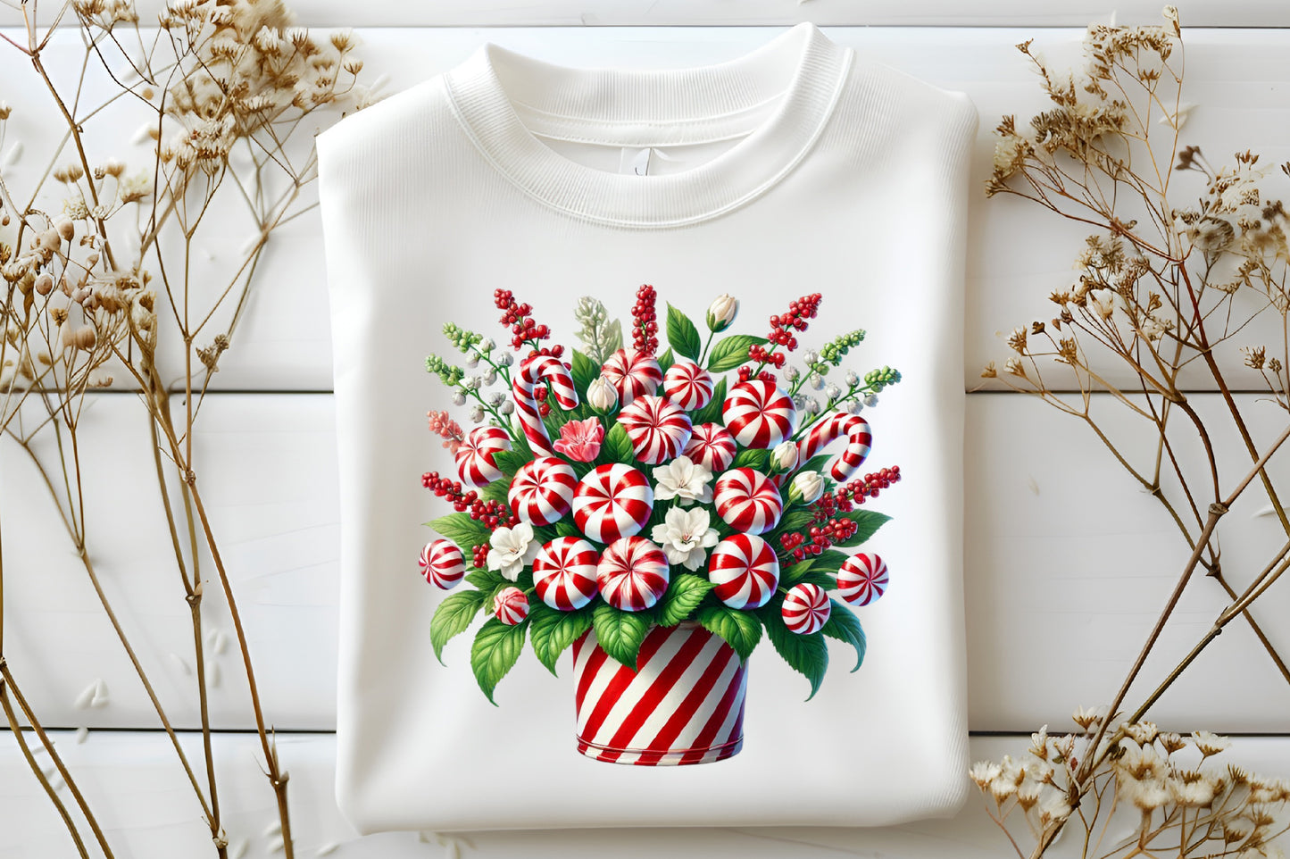 Merry Christmas Candy Sublimation PNG | Sweet Holiday Candy Cane Christmas Design