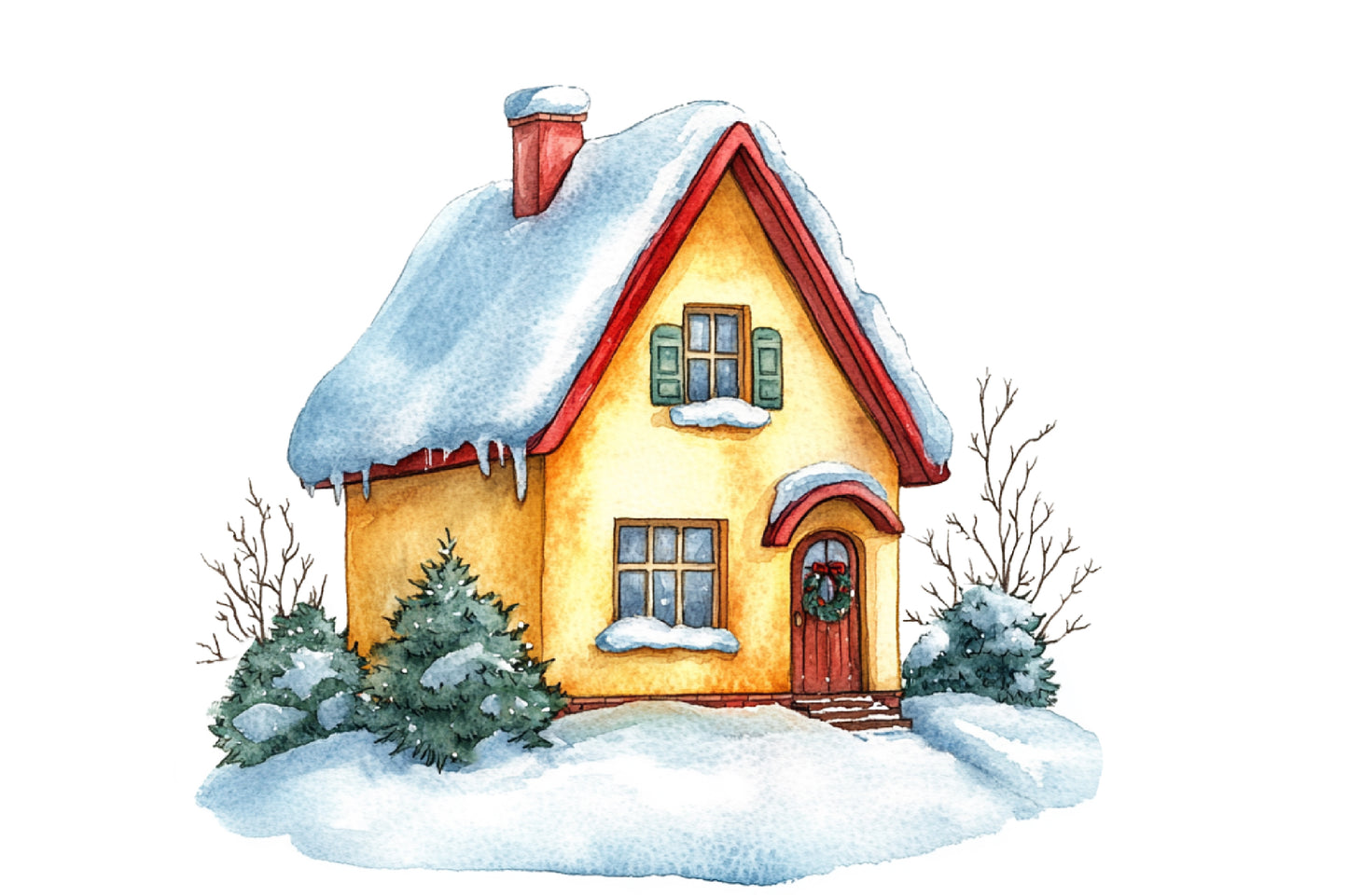 Christmas Clipart Watercolor PNG Bundle | Cute Christmas Clipart | Winter Holiday Sublimation