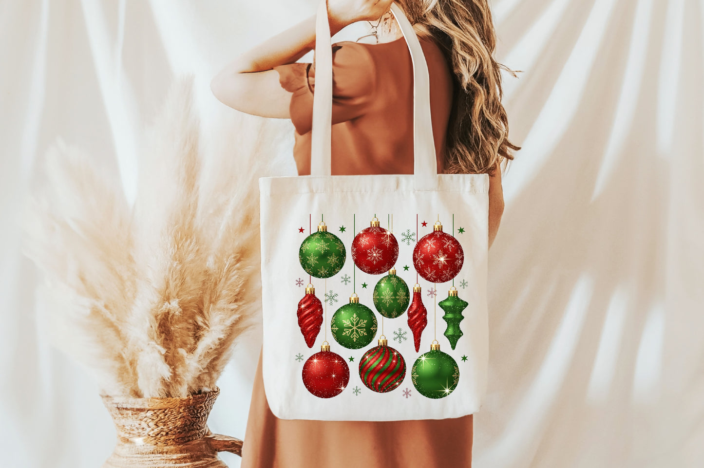 Christmas Ornaments PNG Red Green Holiday Sublimation