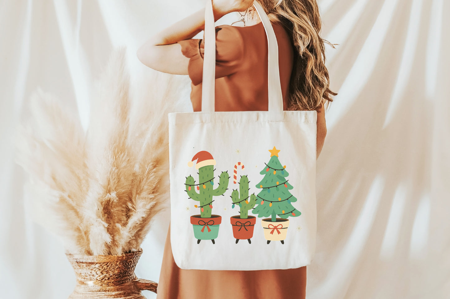 Cute Christmas Cactus PNG Holiday Christmas Tree Sublimation
