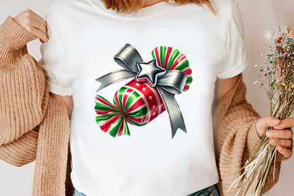 Merry Christmas Candy Sublimation PNG | Sweet Holiday Candy Cane Christmas Design
