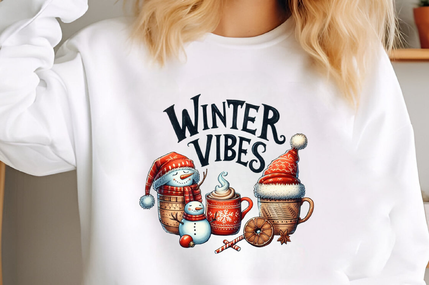 Vintage Christmas Sublimation PNG Bundle Winter Holiday Clipart