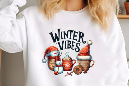 Vintage Christmas Sublimation PNG Bundle Winter Holiday Clipart