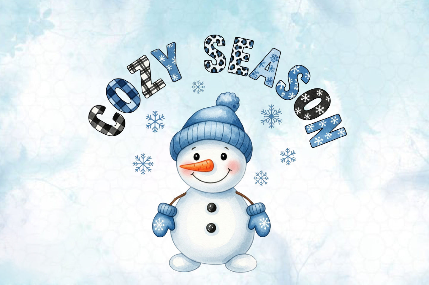 Christmas Snowman PNG Clipart Bundle | Watercolor Cute Christmas Snowman PNG | Festive Winter Snowman Sublimation