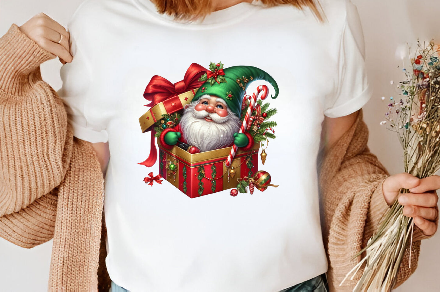 Watercolor Christmas Gnomes Clipart PNG Bundle | Cute Santa Gnome Holiday Designs