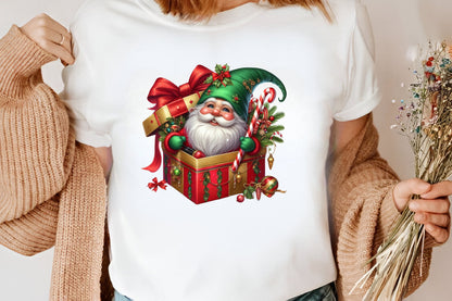 Watercolor Christmas Gnomes Clipart PNG Bundle | Cute Santa Gnome Holiday Designs