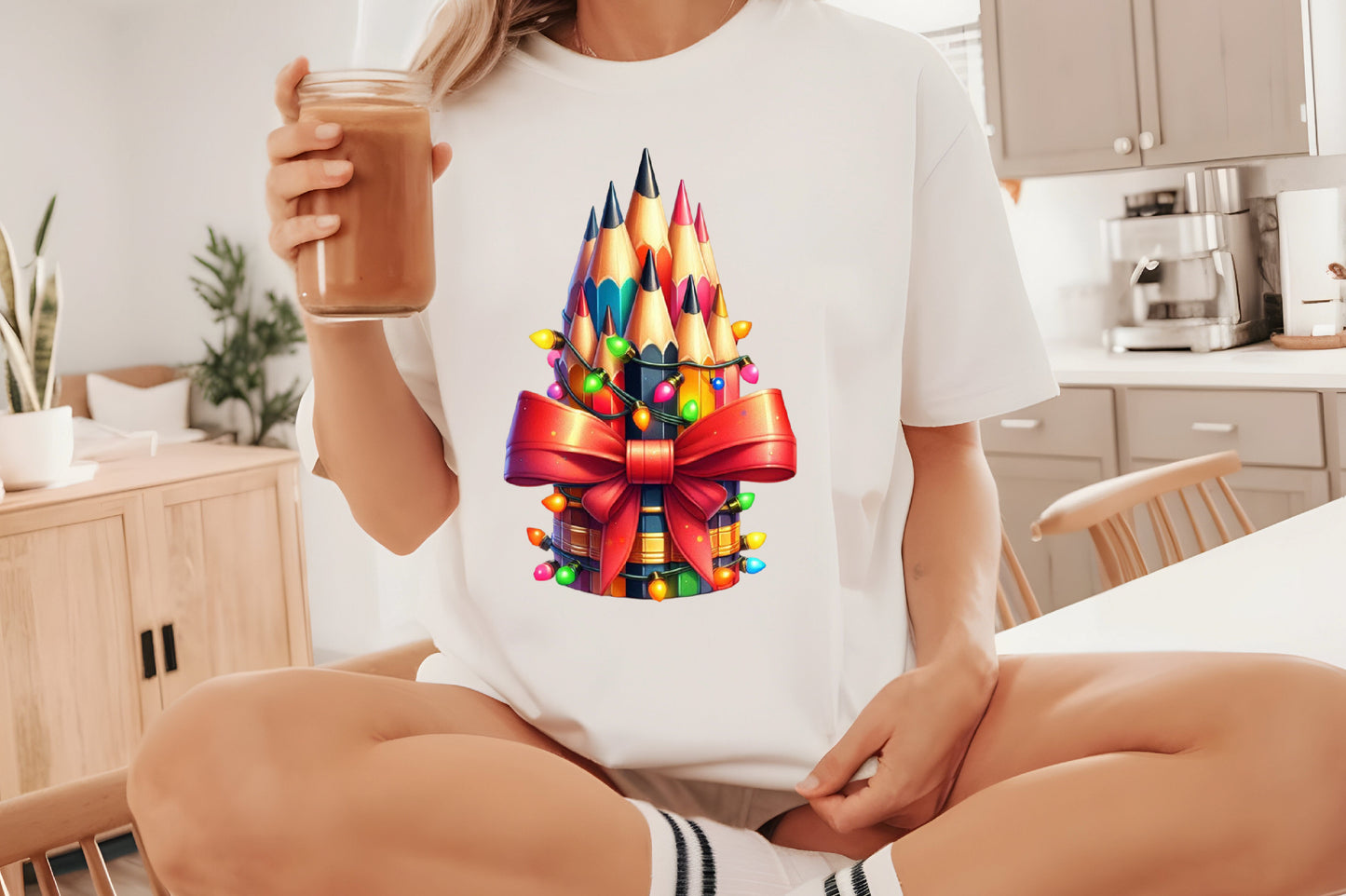 Watercolor Christmas Pencil Tree Clipart PNG Bundle | Colorful Pencil Christmas Trees