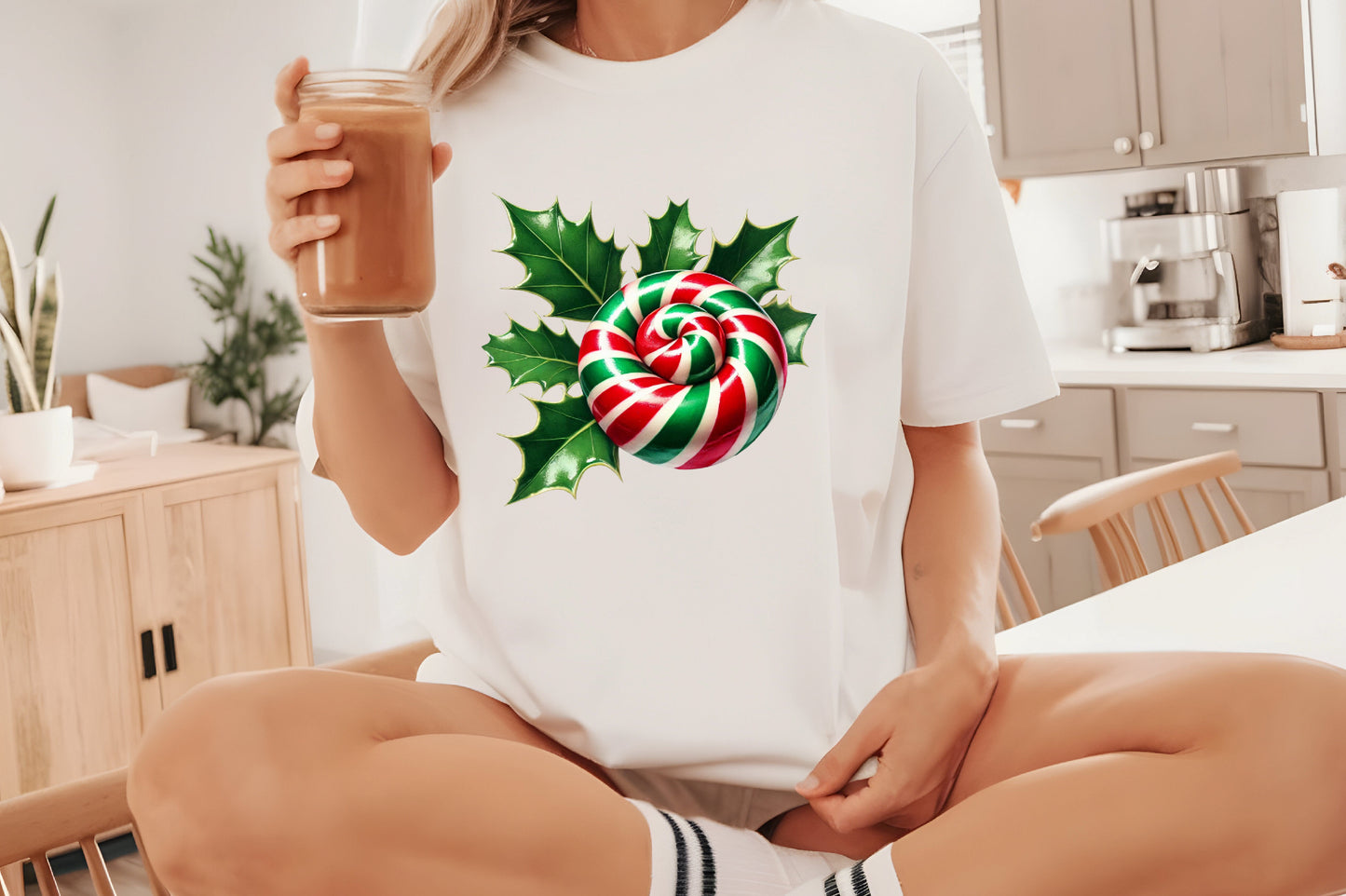 Merry Christmas Candy Sublimation PNG | Sweet Holiday Candy Cane Christmas Design