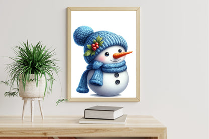 Blue Christmas Clipart PNG Bundle | Blue Snowman, Ornaments, Boots, Cupcake, Gifts & Winter Holiday Designs