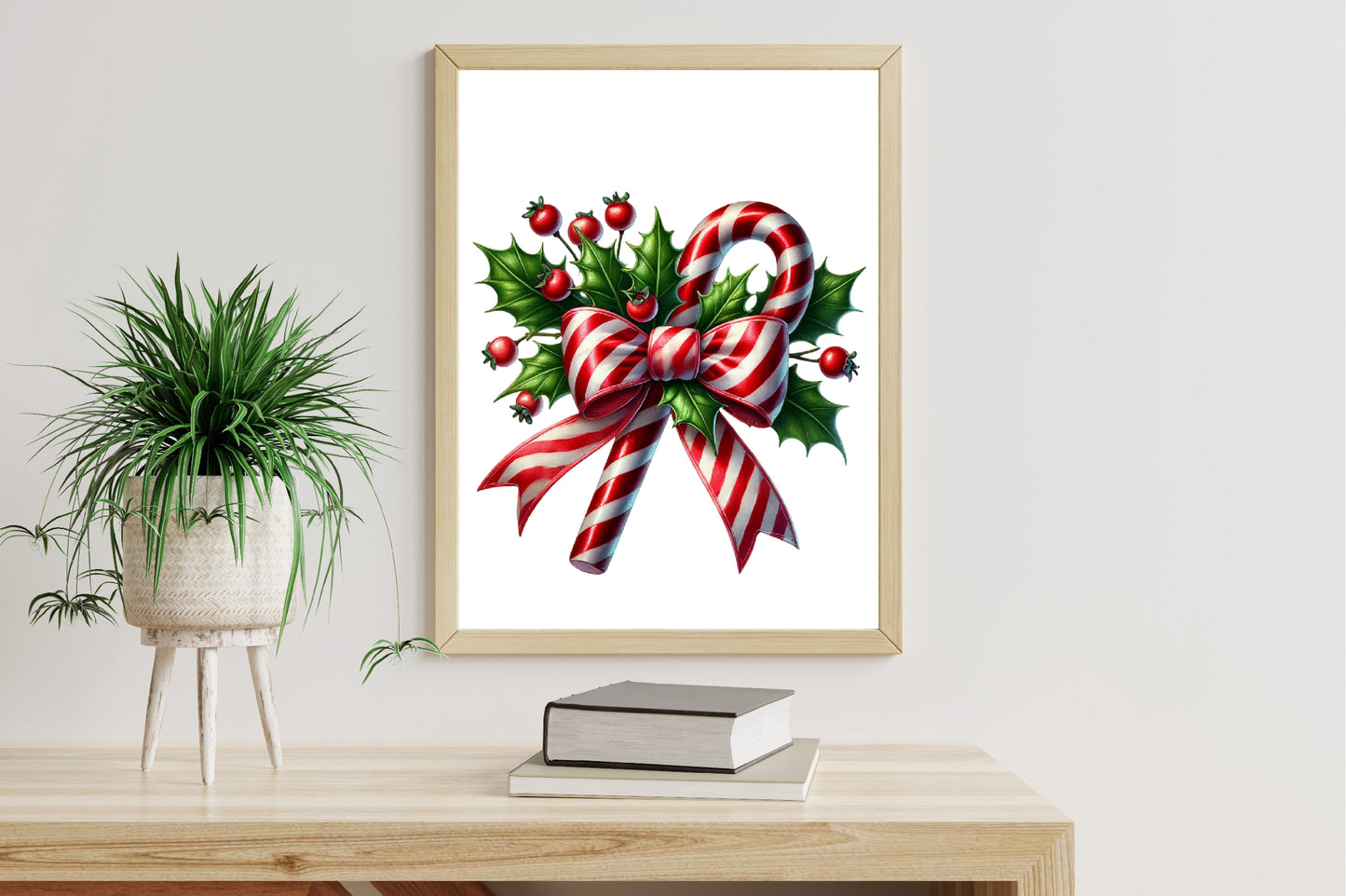 Christmas Coquette Bow Clipart PNG Bundle | Candy Cane Bow, Holly Berry, Christmas Ribbon & Festive Watercolor Designs
