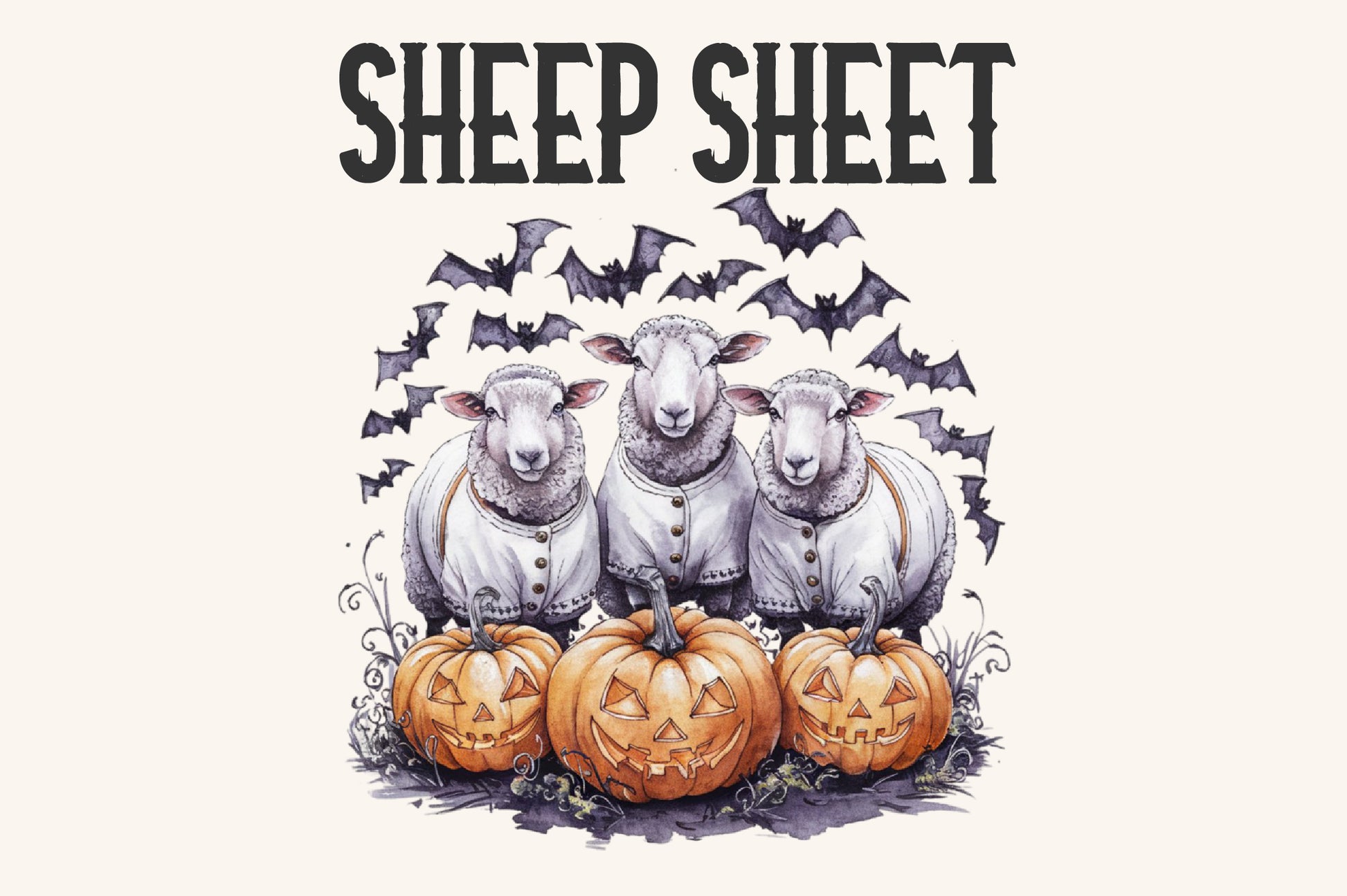 9 Vintage Halloween Farm Animals PNG Spooky Pumpkin Animal Clipart