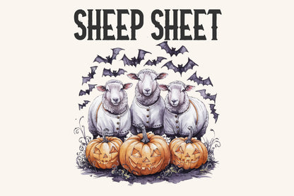 9 Vintage Halloween Farm Animals PNG Spooky Pumpkin Animal Clipart