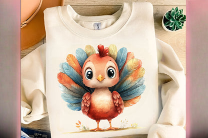 Autumn Turkeys PNG Bundle | Cute Thanksgiving Turkey Clipart | 17 Transparent Fall Turkey Sublimation