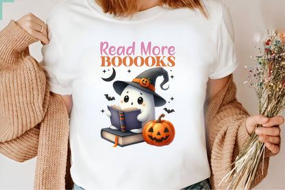 8 Watercolor Halloween Funny Ghost PNG Clipart Bundle Cute Boo