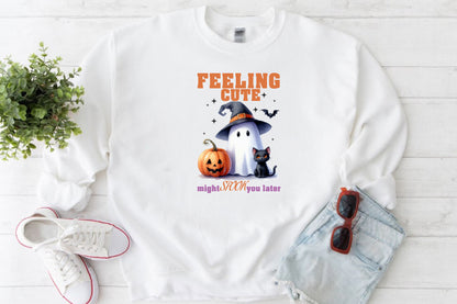 8 Watercolor Halloween Funny Ghost PNG Clipart Bundle Cute Boo
