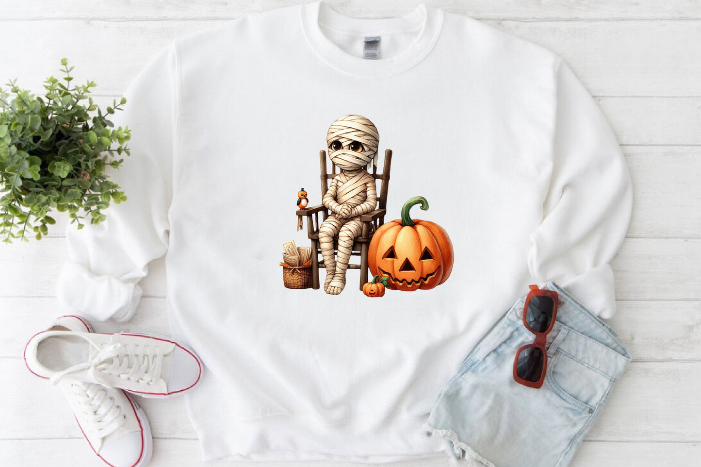 12 Watercolor Halloween Mummy PNG Bundle Cute Spooky Mummy Clipart