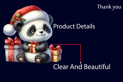 Christmas Panda PNG Bundle | Watercolor Christmas Panda, Cute Holiday Panda & Winter Panda Clipart