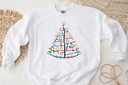 Christmas Light Tree PNG Colorful Neon Christmas Lights Shirt Sublimation Design