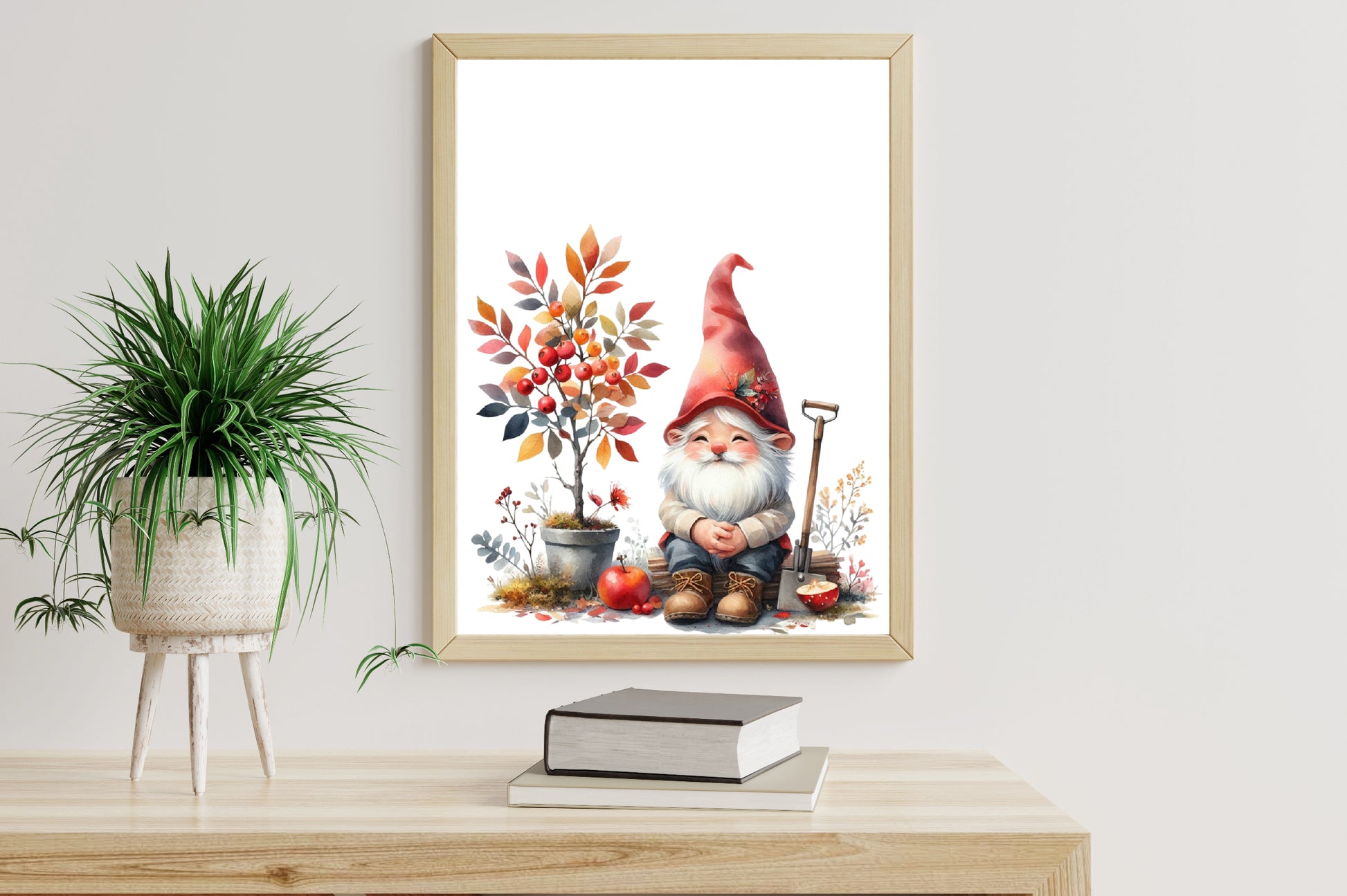 25 Watercolor Autumn Gnome PNG Cute Fall Gnome Pumpkin Clipart
