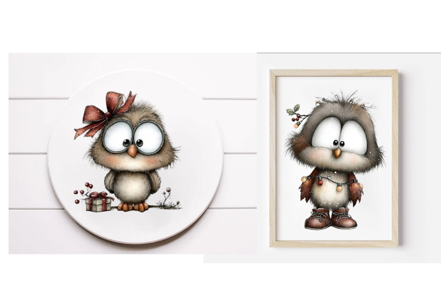 Whimsical Christmas Owl PNG | Cute Owl Christmas Clipart | 14 Transparent PNG