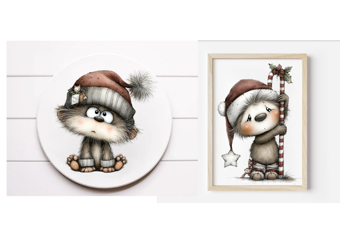 Whimsical Christmas Sloth PNG | Cute Sloth Christmas Clipart | 8 Transparent PNG