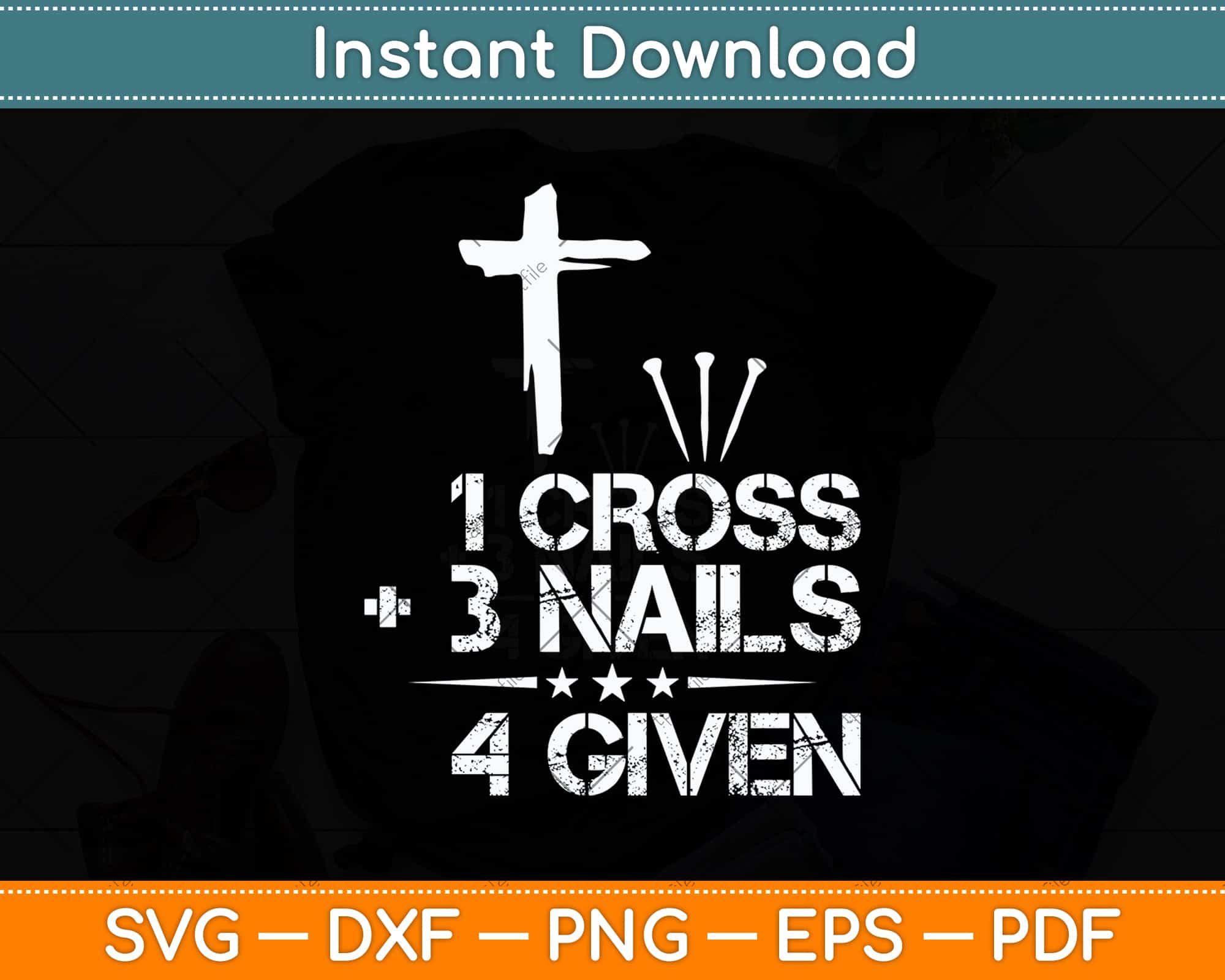 cross and nails clipart