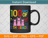 100 Days Of 5th Grade Funny Llama Svg Design Cricut Printable Cutting Files