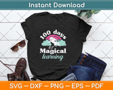 100 Days Of Magical Learning Funny Unicorn Svg Design