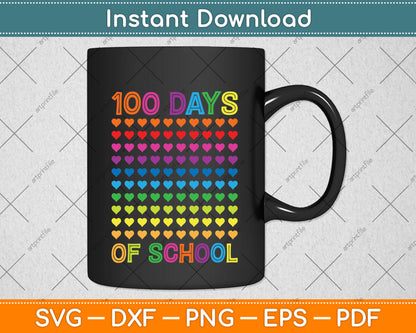 100 Days Of School Birthday Svg Png Dxf Digital Cutting File