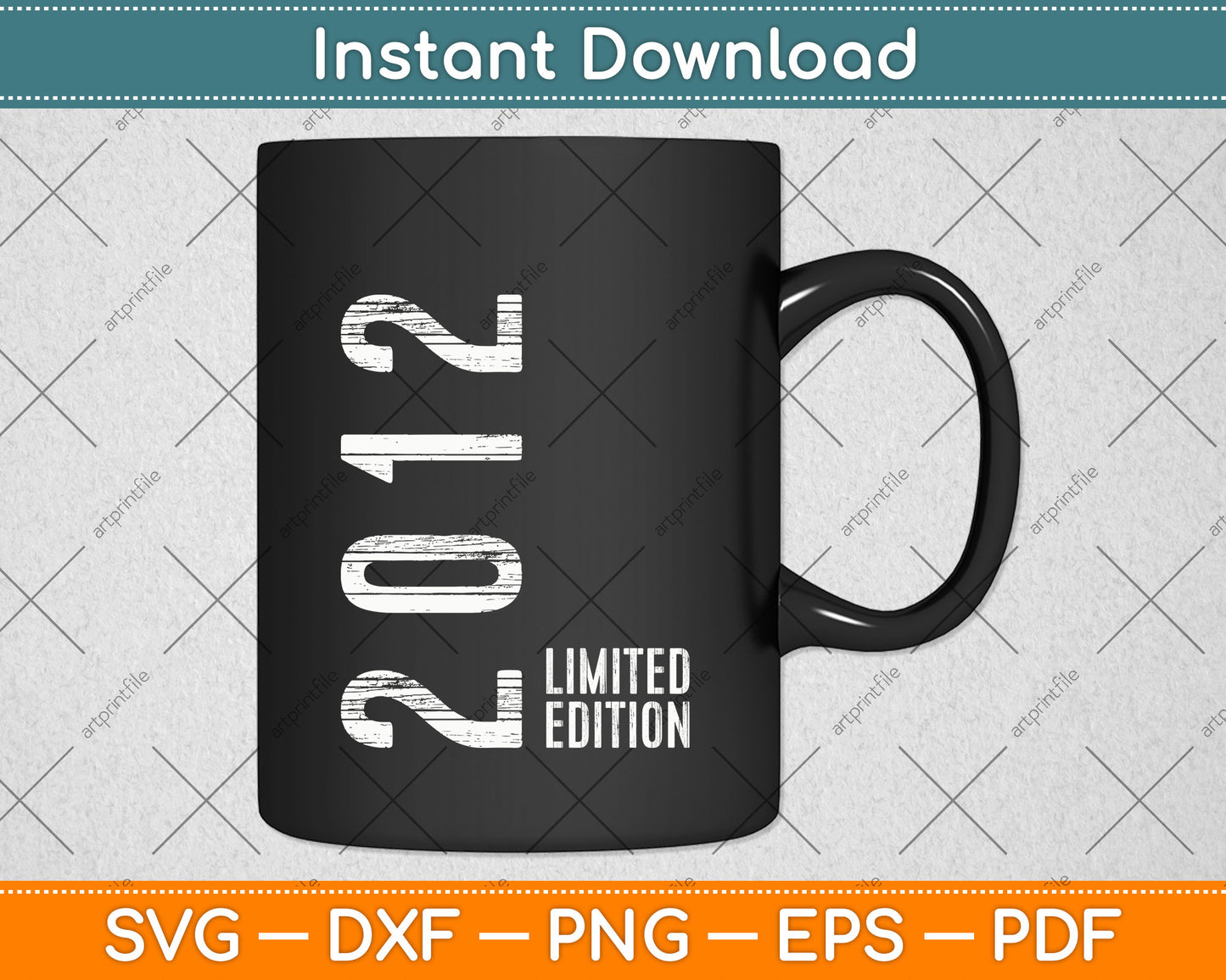 11th Birthday 11 Years Boy Girl Retro Vintage 2012 Svg Png Dxf Digital Cutting File