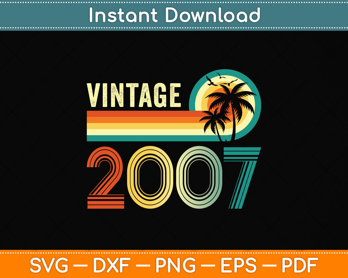 15 Year Old 15th Birthday Gifts Vintage 2007 Limited Edition Svg Png Dxf Cutting File
