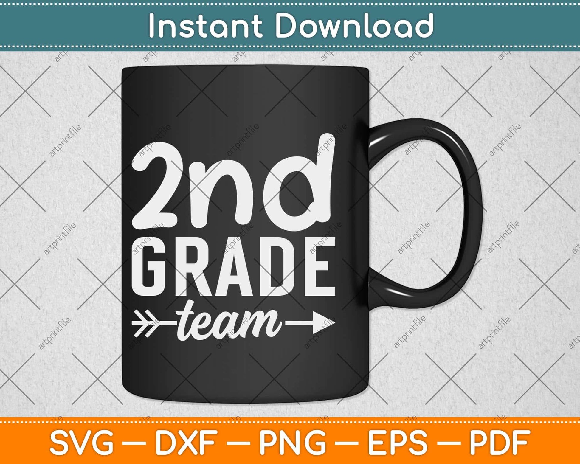 2nd Grade Team 2nd Grade Squad Teacher Svg Png Dxf Digital Cutting File