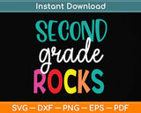 2nd Teacher Team - Second Grade Rocks Svg Png Dxf Digital Cutting File