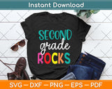 2nd Teacher Team - Second Grade Rocks Svg Png Dxf Digital Cutting File