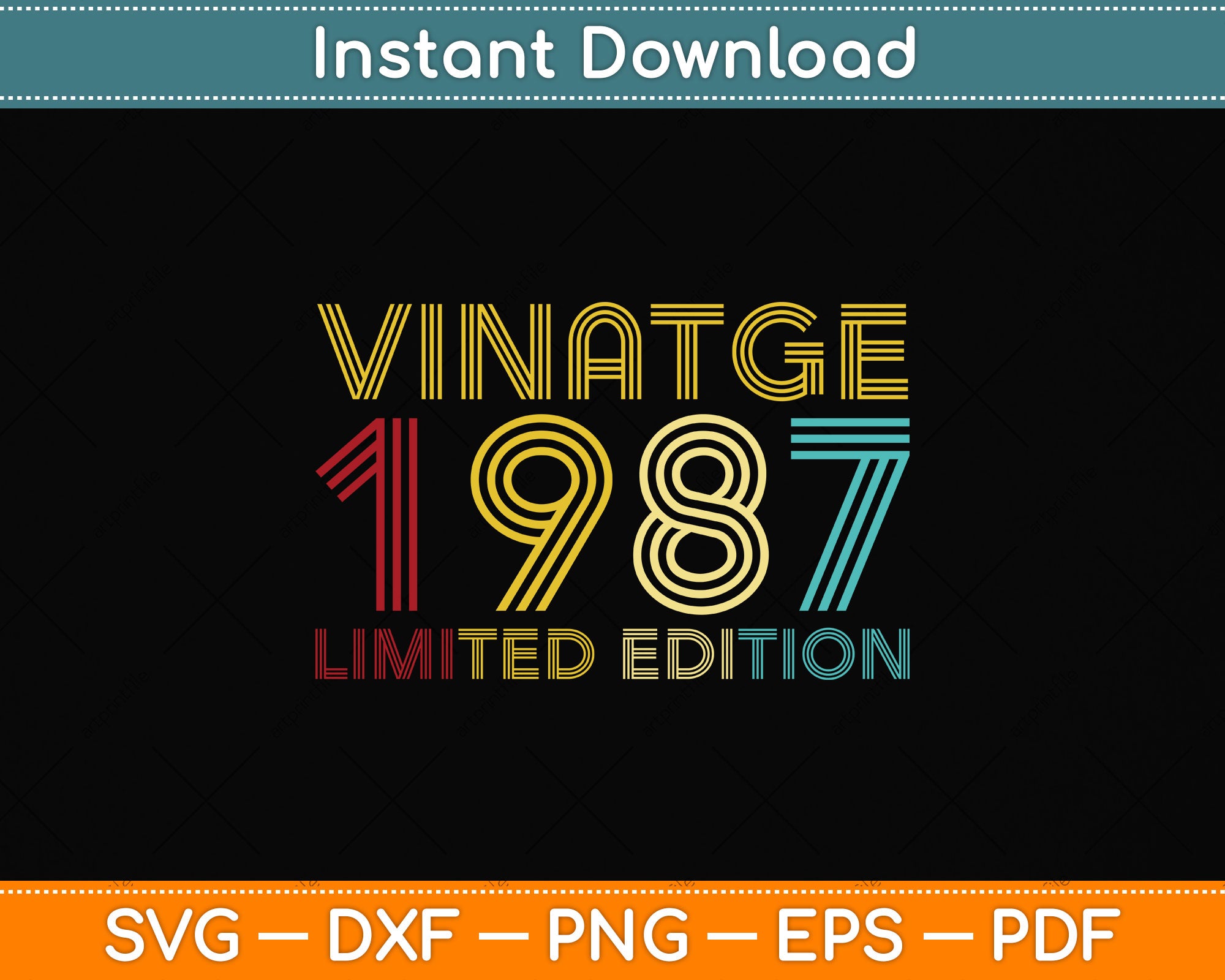 35 Years Old Vintage 1987 Limited Edition 35th Birthday Svg Cut File ...