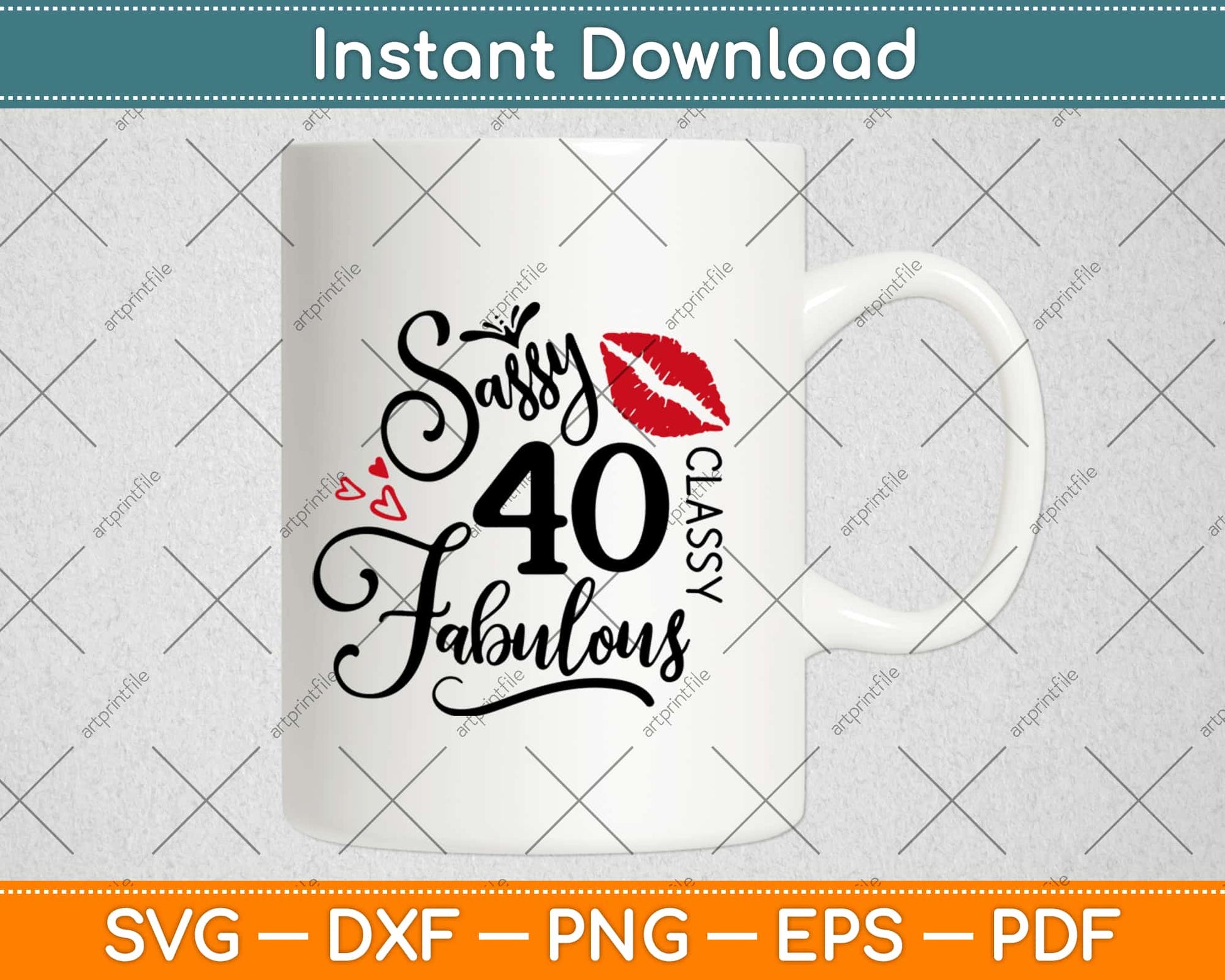 40 And Fabulous Gifts, 40th Birthday Svg Design Cricut Printable Cutting Files