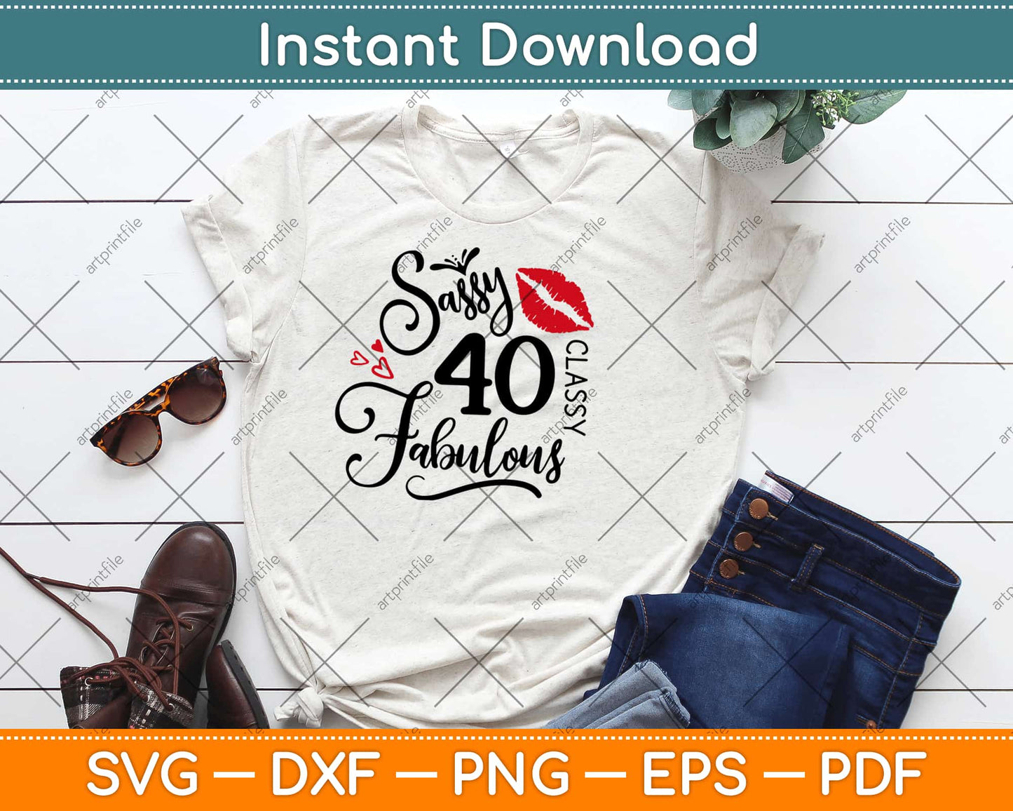 40 And Fabulous Gifts, 40th Birthday Svg Design Cricut Printable Cutting Files