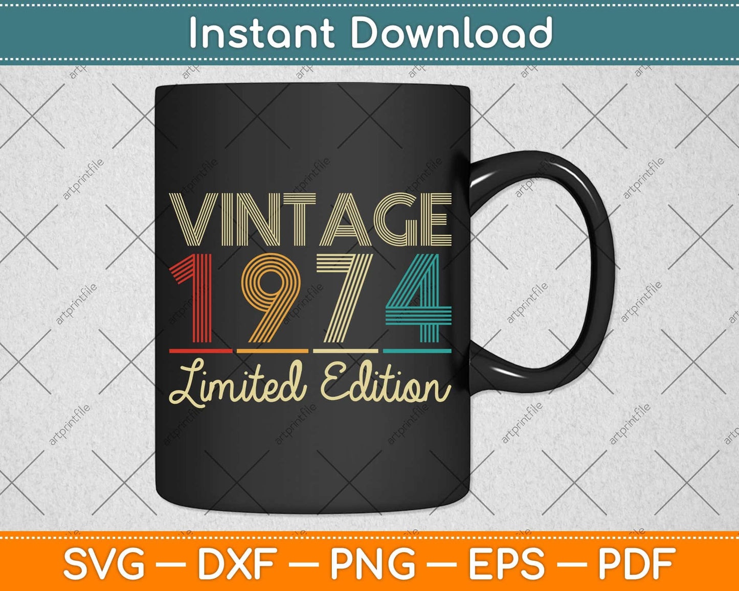 48 Year Old Gifts Vintage 1974 Limited Edition 48th Birthday Svg Png Dxf Cutting File